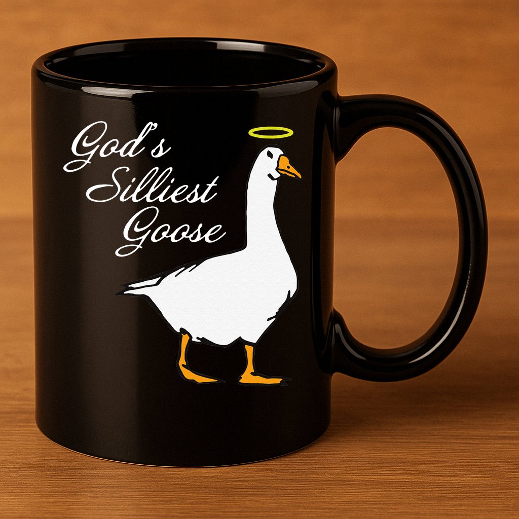 God's Silliest Goose Funny 11oz C Handle Ceramic Mug