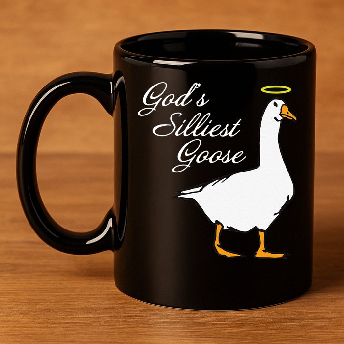God's Silliest Goose Funny 11oz C Handle Ceramic Mug