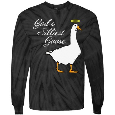 God's Silliest Goose Funny Tie-Dye Long Sleeve Shirt