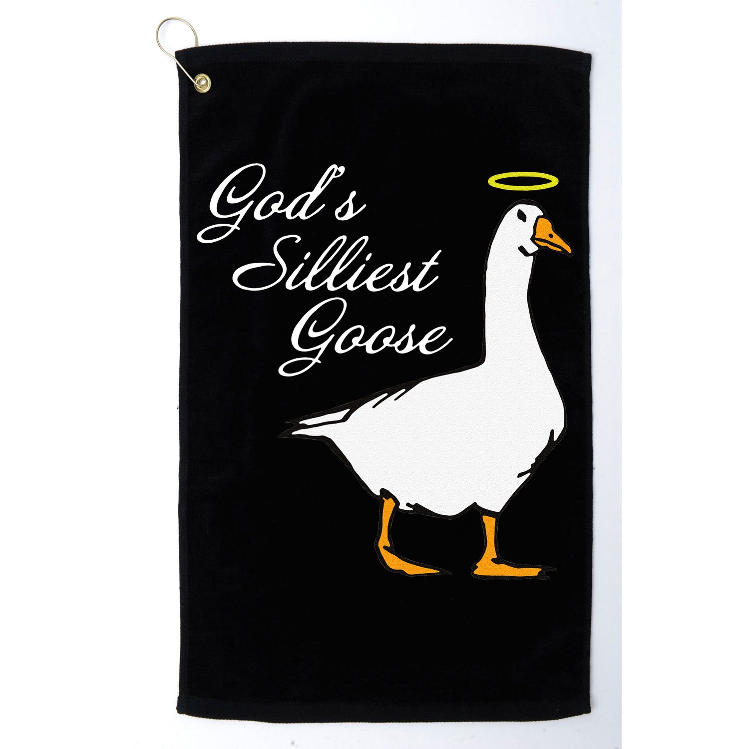God's Silliest Goose Funny Golf Towel