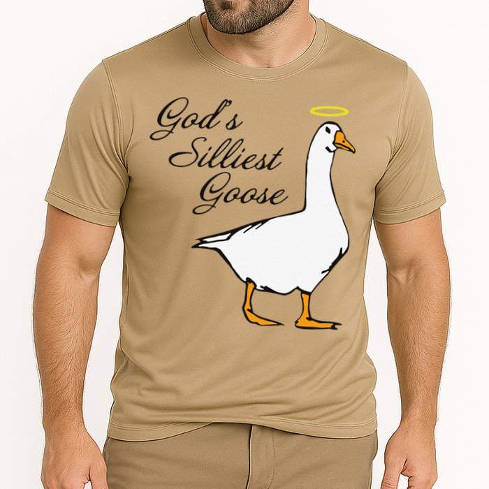 God's Silliest Goose Funny Cooling Performance Crew T-Shirt