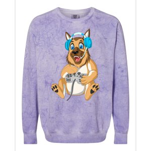 German Shepherd Gamer Colorblast Crewneck Sweatshirt