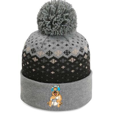 German Shepherd Gamer The Baniff Cuffed Pom Beanie