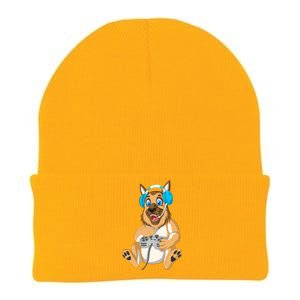 German Shepherd Gamer Knit Cap Winter Beanie