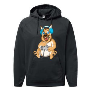 German Shepherd Gamer Performance Fleece Hoodie