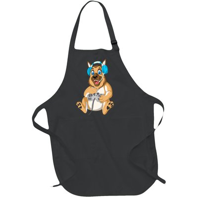 German Shepherd Gamer Full-Length Apron With Pockets