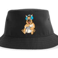 German Shepherd Gamer Sustainable Bucket Hat