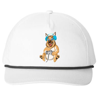 German Shepherd Gamer Snapback Five-Panel Rope Hat