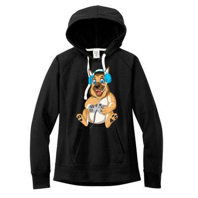 German Shepherd Gamer Women's Fleece Hoodie