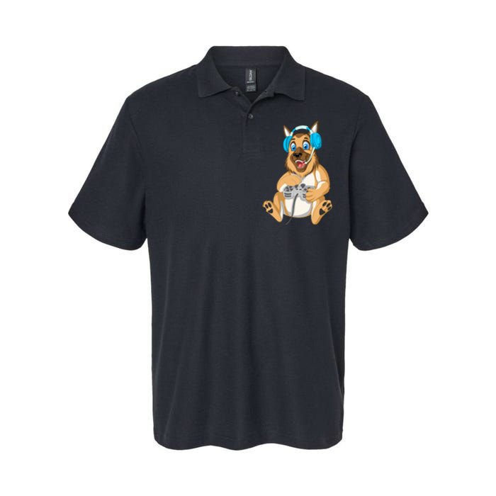 German Shepherd Gamer Softstyle Adult Sport Polo