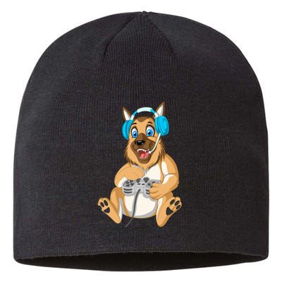 German Shepherd Gamer Sustainable Beanie