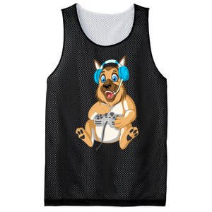 German Shepherd Gamer Mesh Reversible Basketball Jersey Tank