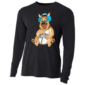 German Shepherd Gamer Cooling Performance Long Sleeve Crew