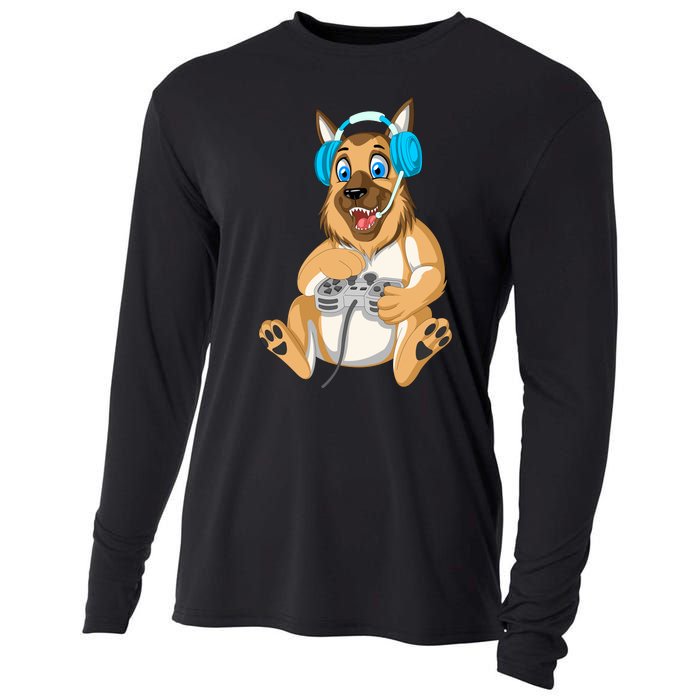 German Shepherd Gamer Cooling Performance Long Sleeve Crew