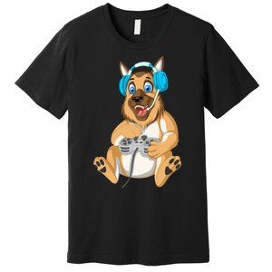 German Shepherd Gamer Premium T-Shirt