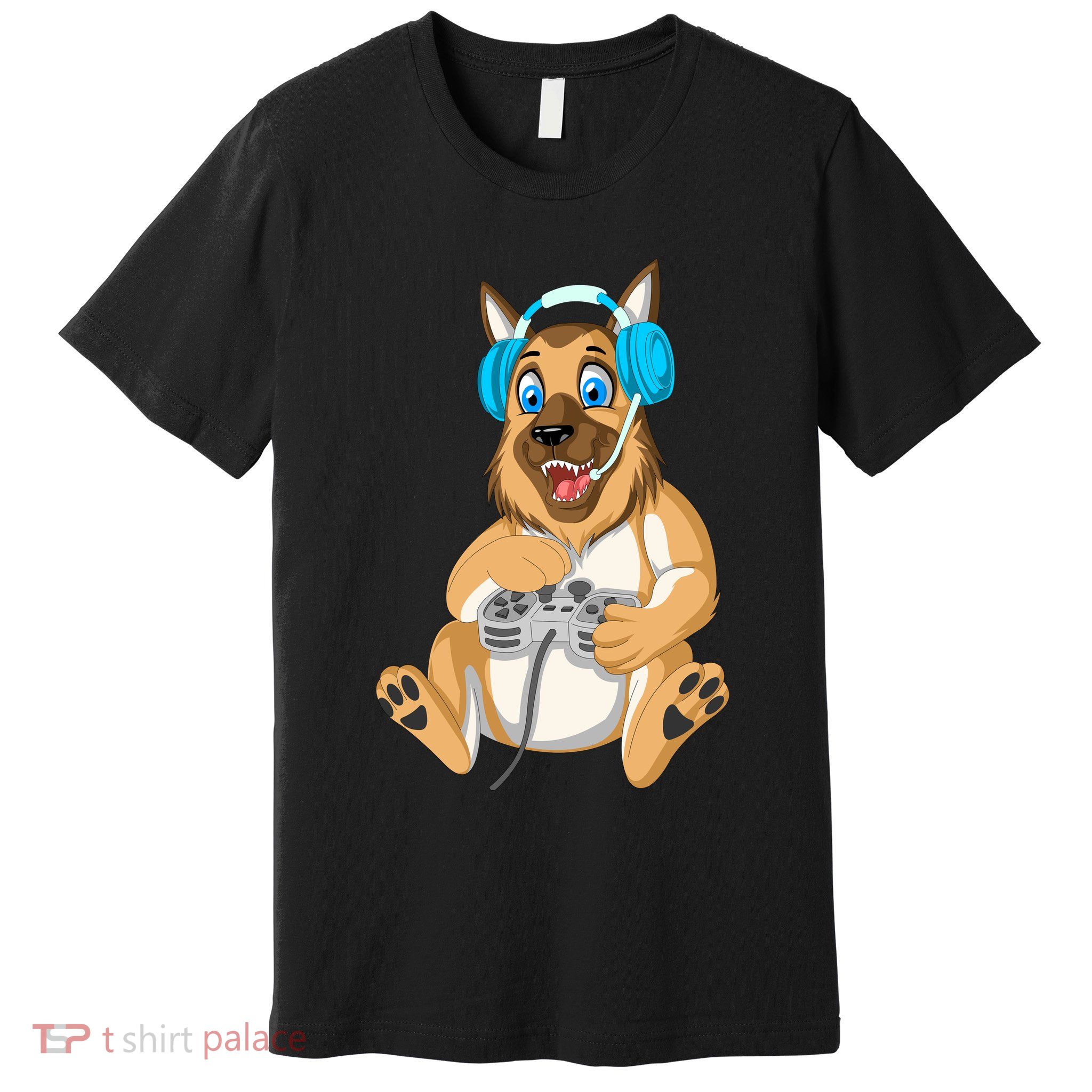 German Shepherd Gamer Premium T-Shirt