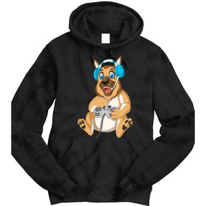 German Shepherd Gamer Tie Dye Hoodie