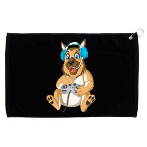 German Shepherd Gamer Grommeted Golf Towel