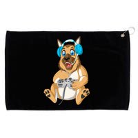 German Shepherd Gamer Grommeted Golf Towel