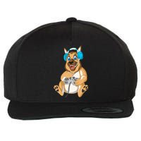 German Shepherd Gamer Wool Snapback Cap