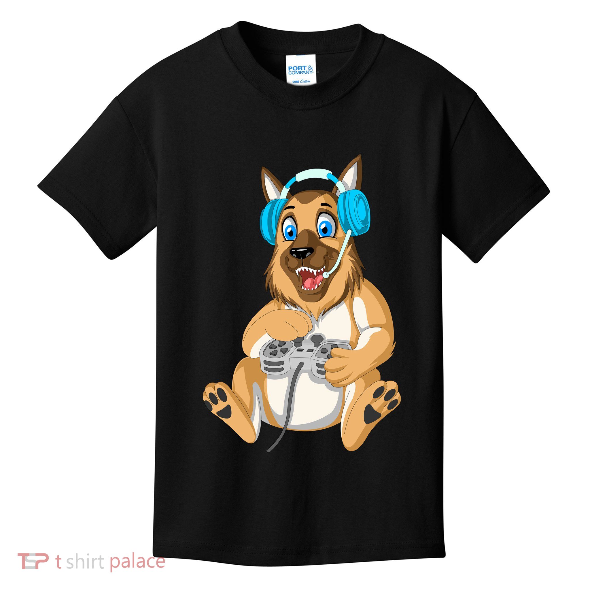 German Shepherd Gamer Kids T-Shirt