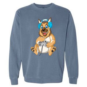 German Shepherd Gamer Garment-Dyed Sweatshirt