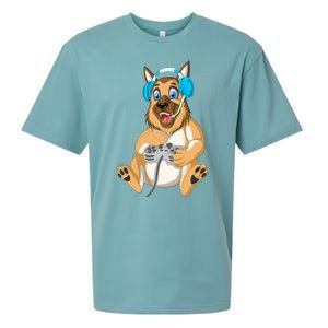 German Shepherd Gamer Sueded Cloud Jersey T-Shirt