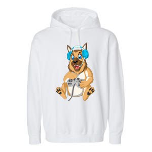 German Shepherd Gamer Garment-Dyed Fleece Hoodie