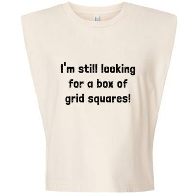 Grid Squares Garment-Dyed Women's Muscle Tee