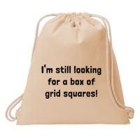 Grid Squares Drawstring Bag
