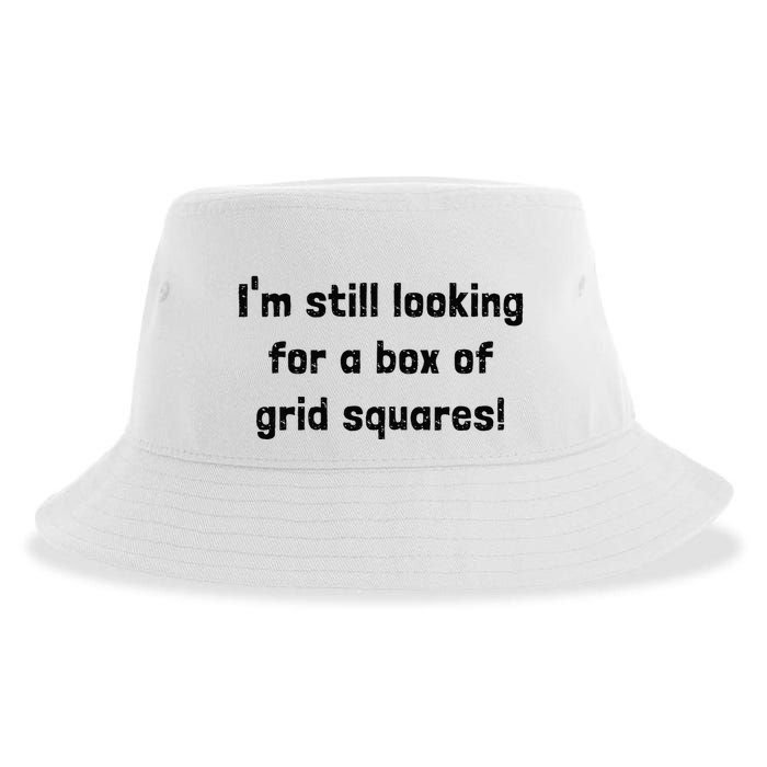 Grid Squares Sustainable Bucket Hat