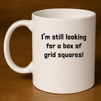 Grid Squares 11oz C Handle Ceramic Mug