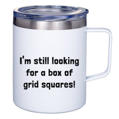 Grid Squares 12oz Stainless Steel Coffee Mug