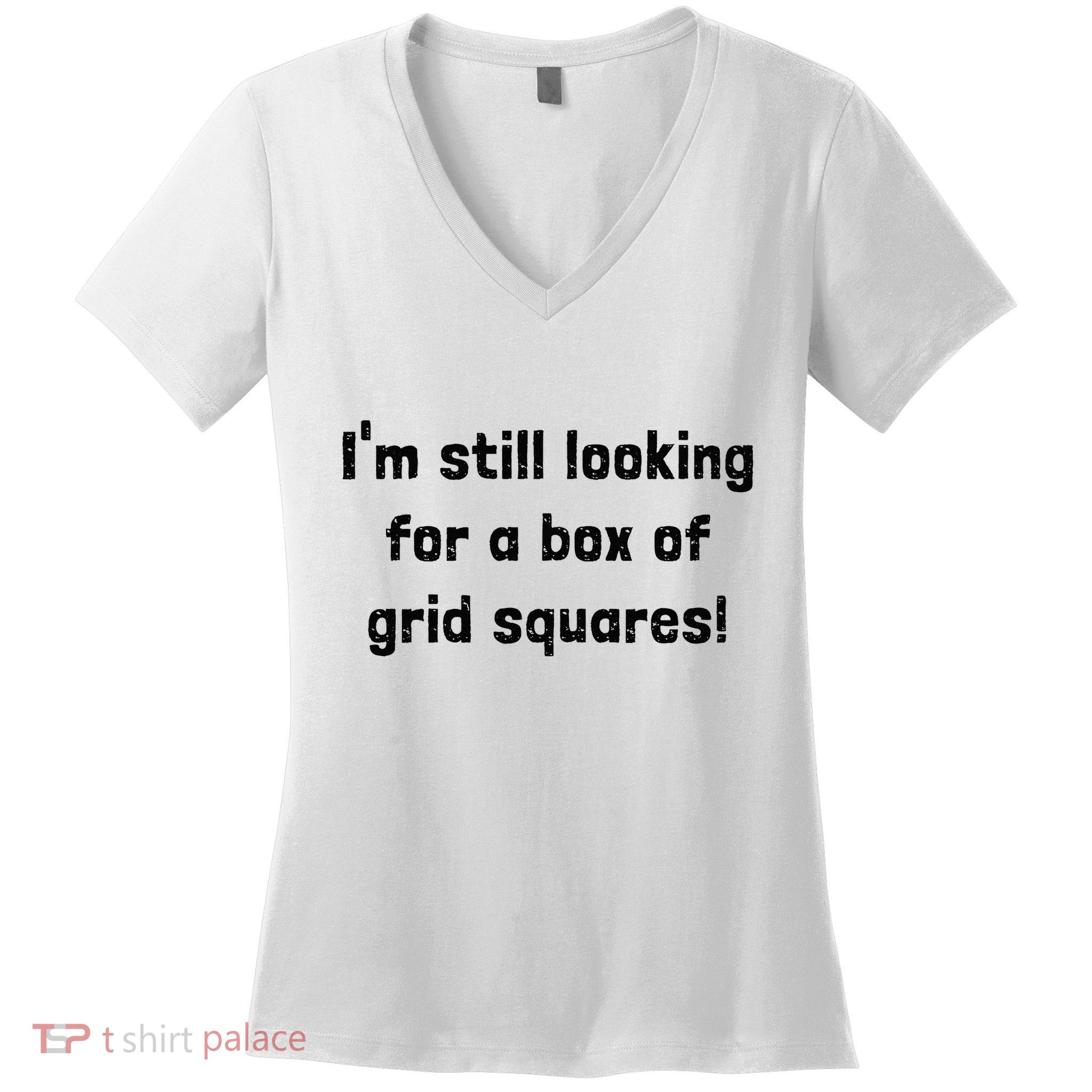 Grid Squares Women's V-Neck T-Shirt