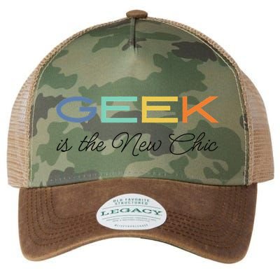 Geek Science Geek Is Chic It Nerd Funny Tech Geeky Stem Legacy Tie Dye Trucker Hat