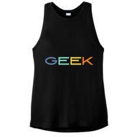 Geek Science Geek Is Chic It Nerd Funny Tech Geeky Stem Ladies PosiCharge Tri-Blend Wicking Tank