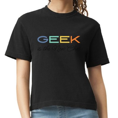 Geek Science Geek Is Chic It Nerd Funny Tech Geeky Stem Comfort Colors Boxy T-Shirt