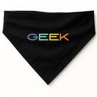 Geek Science Geek Is Chic It Nerd Funny Tech Geeky Stem USA-Made Doggie Bandana