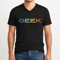 Geek Science Geek Is Chic It Nerd Funny Tech Geeky Stem V-Neck T-Shirt