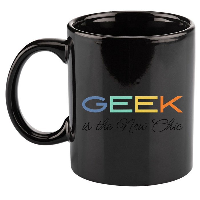 Geek Science Geek Is Chic It Nerd Funny Tech Geeky Stem 11oz C Handle Ceramic Mug