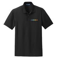Geek Science Geek Is Chic It Nerd Funny Tech Geeky Stem Dry Zone Grid Polo