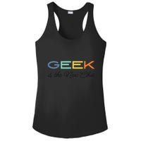 Geek Science Geek Is Chic It Nerd Funny Tech Geeky Stem Ladies PosiCharge Competitor Racerback Tank
