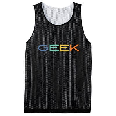 Geek Science Geek Is Chic It Nerd Funny Tech Geeky Stem Mesh Reversible Basketball Jersey Tank