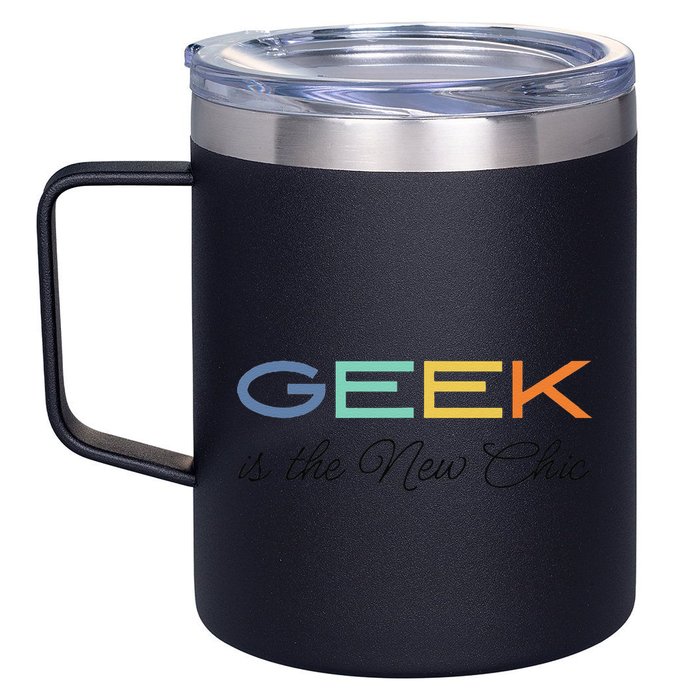 Geek Science Geek Is Chic It Nerd Funny Tech Geeky Stem 12oz Stainless Steel Coffee Mug