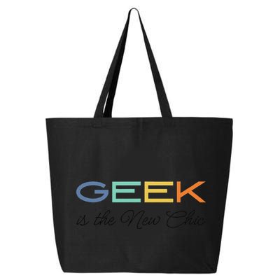 Geek Science Geek Is Chic It Nerd Funny Tech Geeky Stem 25L Jumbo Tote