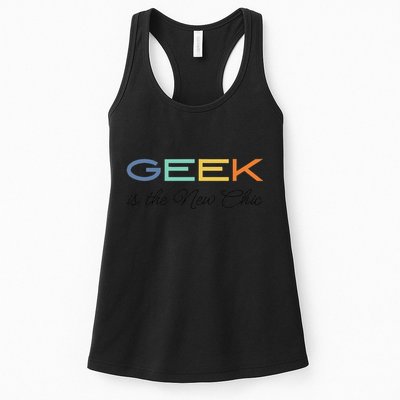 Geek Science Geek Is Chic It Nerd Funny Tech Geeky Stem Womens Tank Top