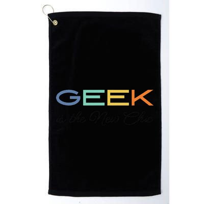 Geek Science Geek Is Chic It Nerd Funny Tech Geeky Stem Golf Towel