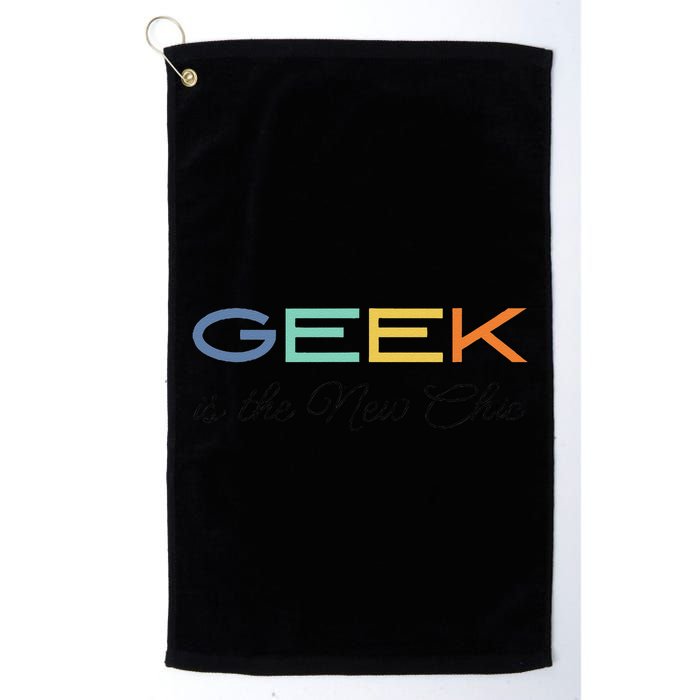 Geek Science Geek Is Chic It Nerd Funny Tech Geeky Stem Golf Towel