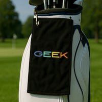 Geek Science Geek Is Chic It Nerd Funny Tech Geeky Stem Golf Towel
