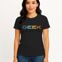 Geek Science Geek Is Chic It Nerd Funny Tech Geeky Stem Womens T-Shirt